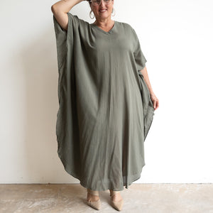 Gone Cruising Cotton Kaftan Maxi Dress