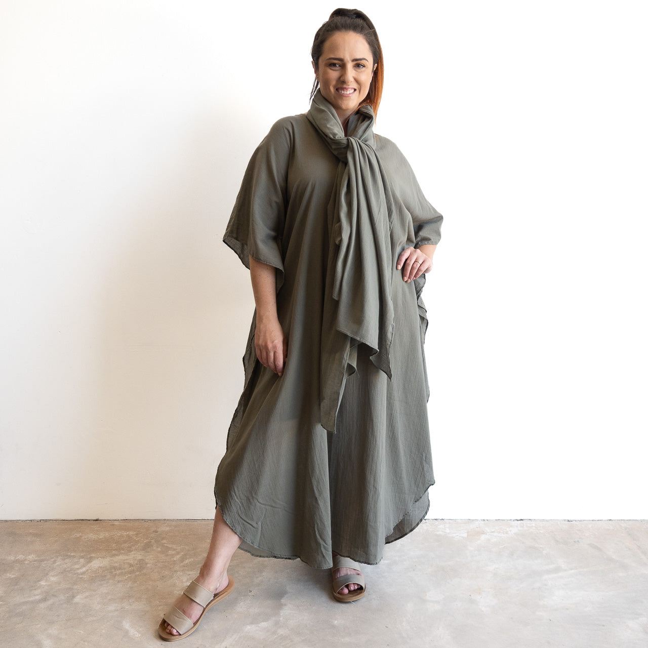 Gone Cruising Cotton Kaftan Maxi Dress