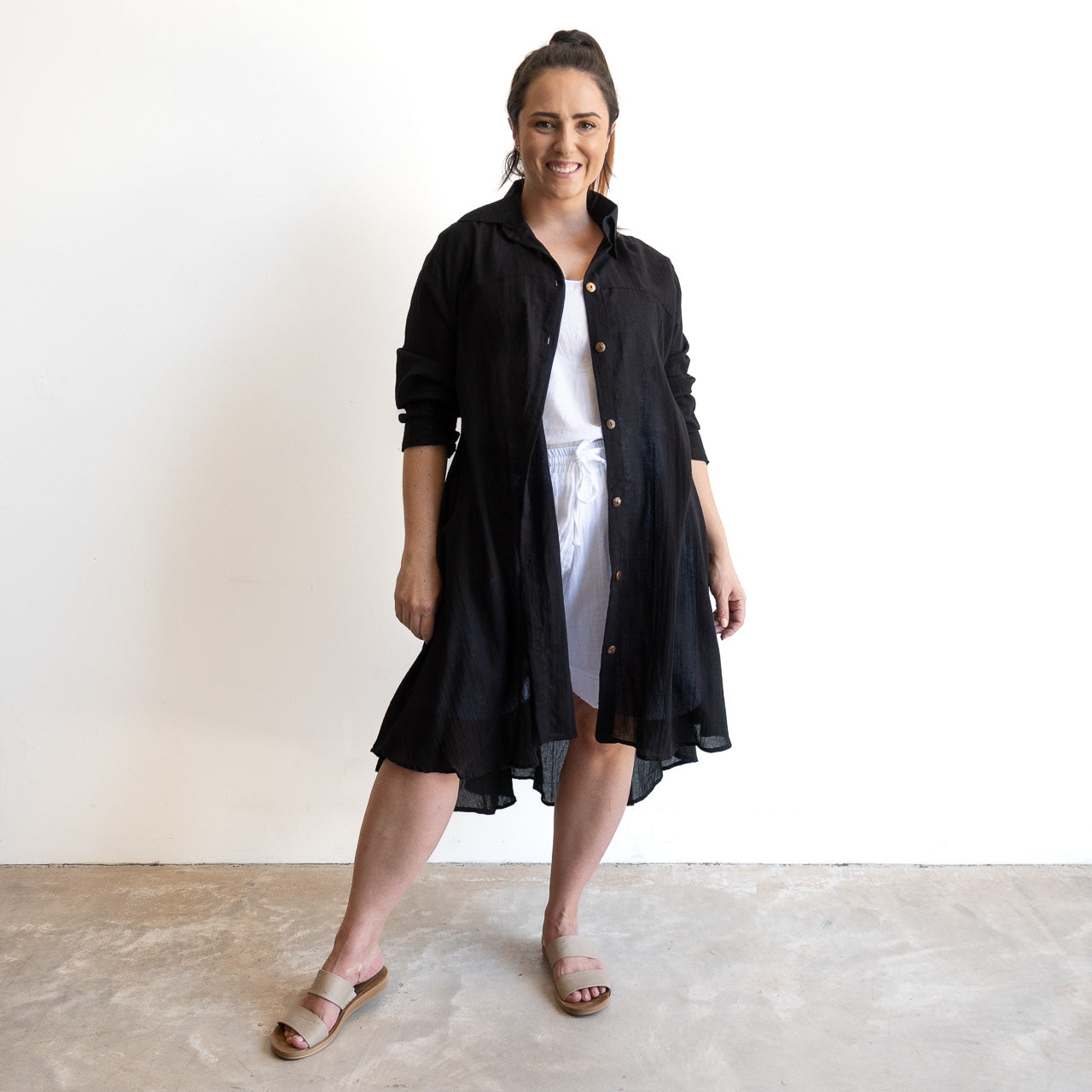 Gone Swishing Long Cotton Shirt