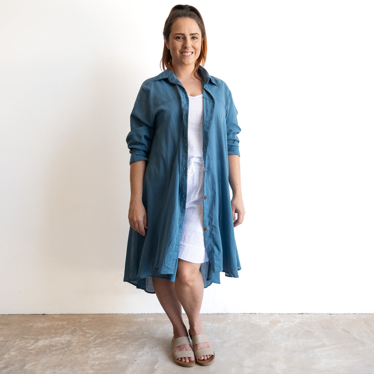 Gone Swishing Long Cotton Shirt