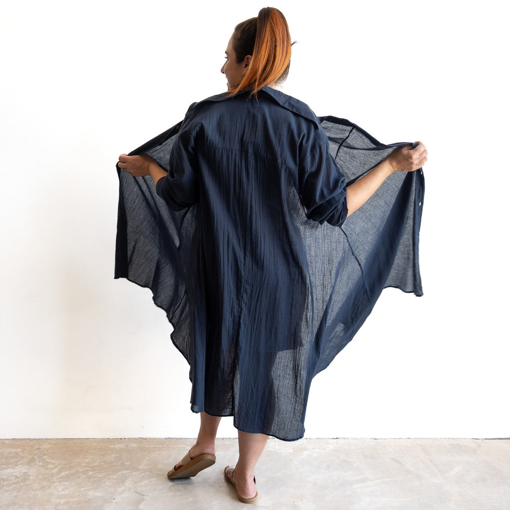 Gone Swishing Long Cotton Shirt