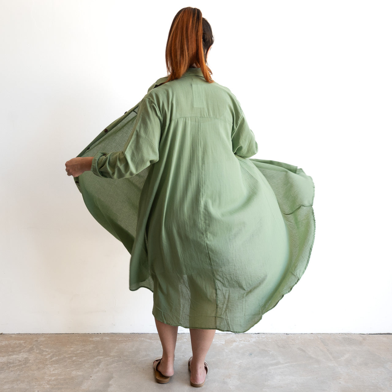 Gone Swishing Long Cotton Shirt