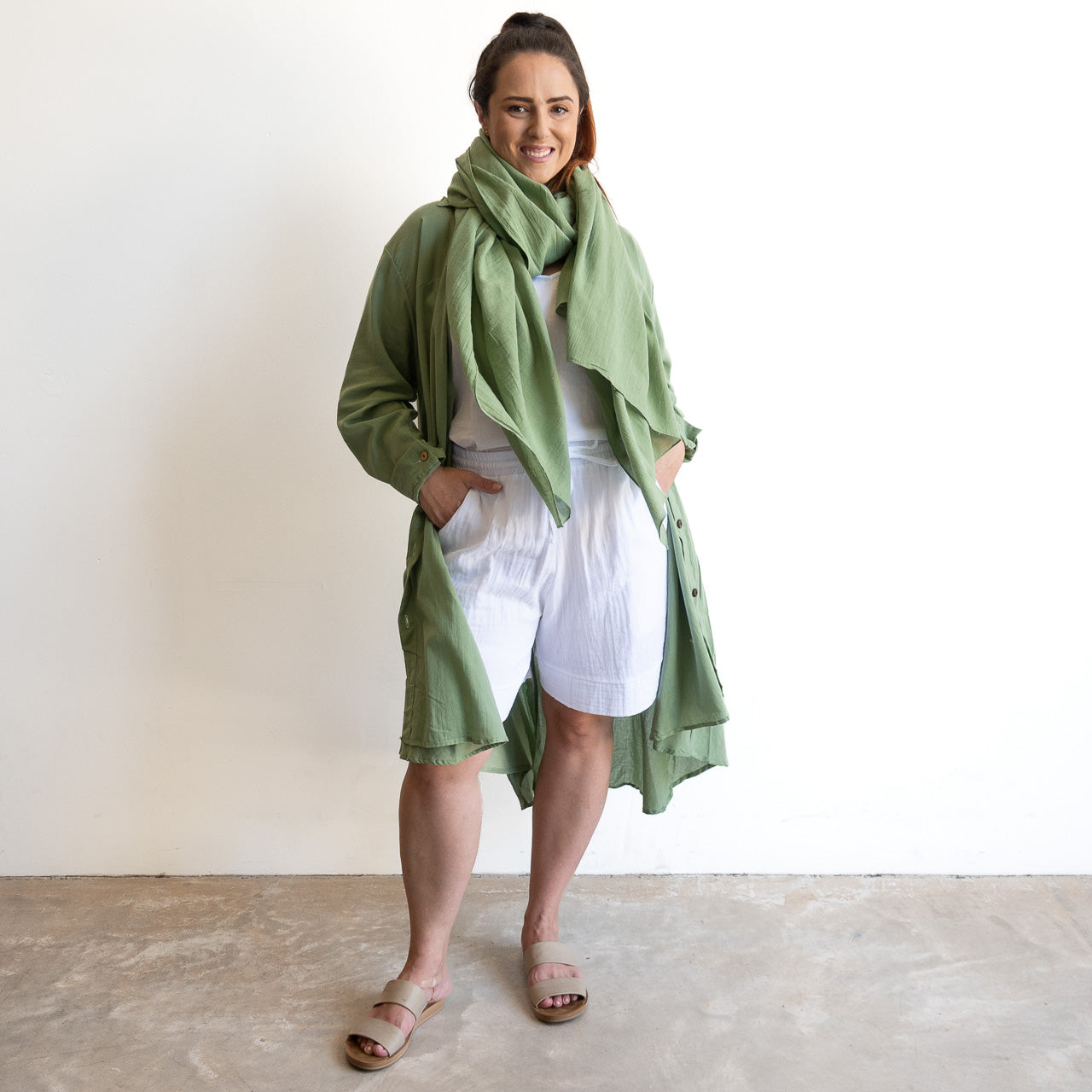 Gone Swishing Long Cotton Shirt