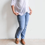 High-Waist Stretch Denim Jeans -  KOBOMO