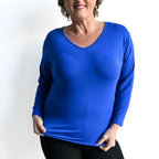 I'll Be There Long Sleeve T-shirt by KOBOMO Bamboo - CobaltBlueXXL-Size2022 KOBOMO