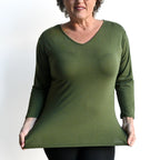 I'll Be There Long Sleeve T-shirt by KOBOMO Bamboo - KhakiGreenXXL-Size2022 KOBOMO