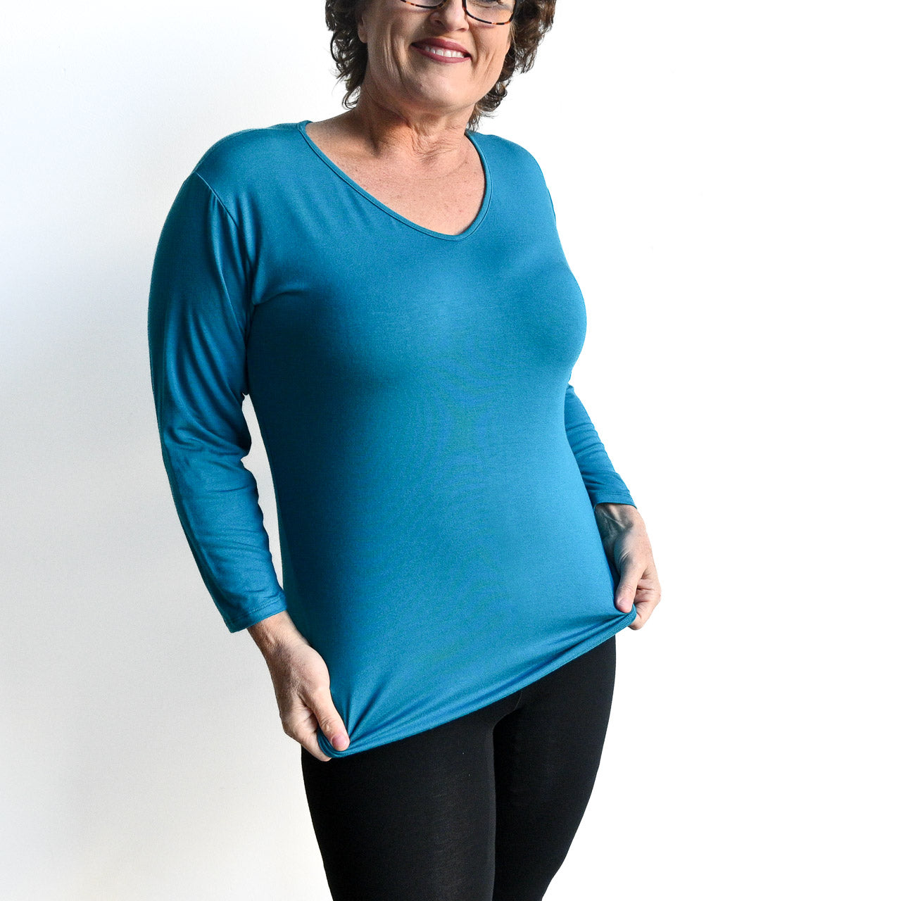 I'll Be There Long Sleeve T-shirt by KOBOMO Bamboo - OceanBlueXXL-Size2022 KOBOMO