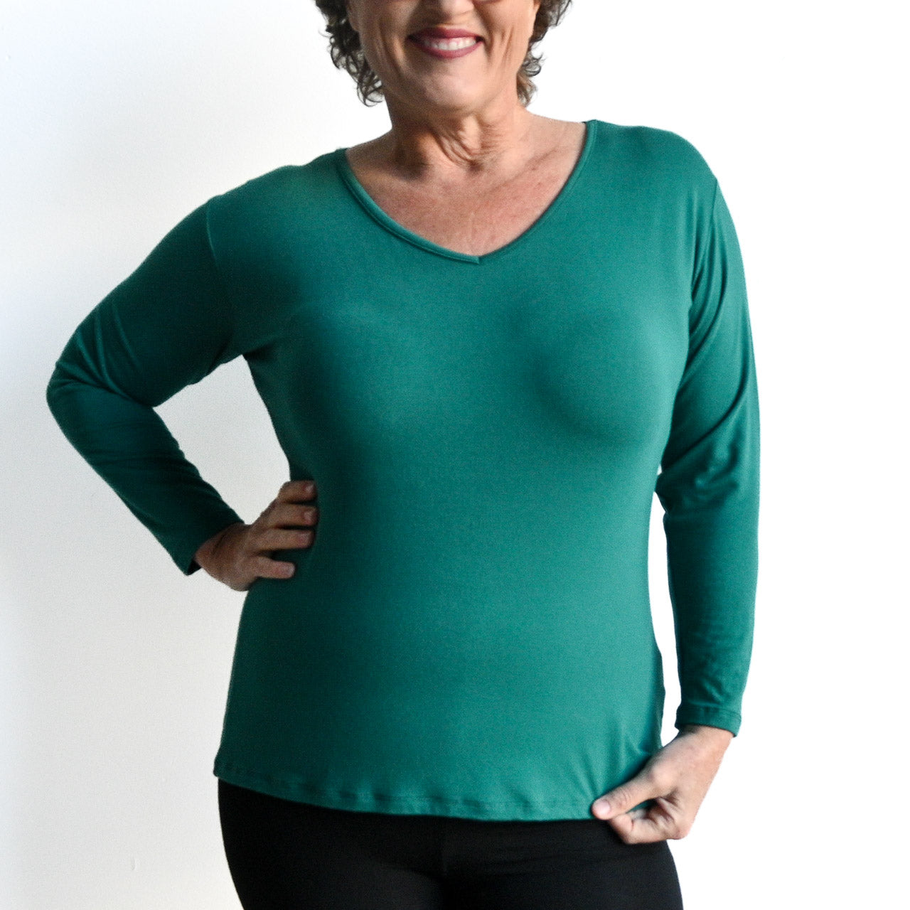 I'll Be There Long Sleeve T-shirt by KOBOMO Bamboo - PineGreenXXL-Size2022 KOBOMO