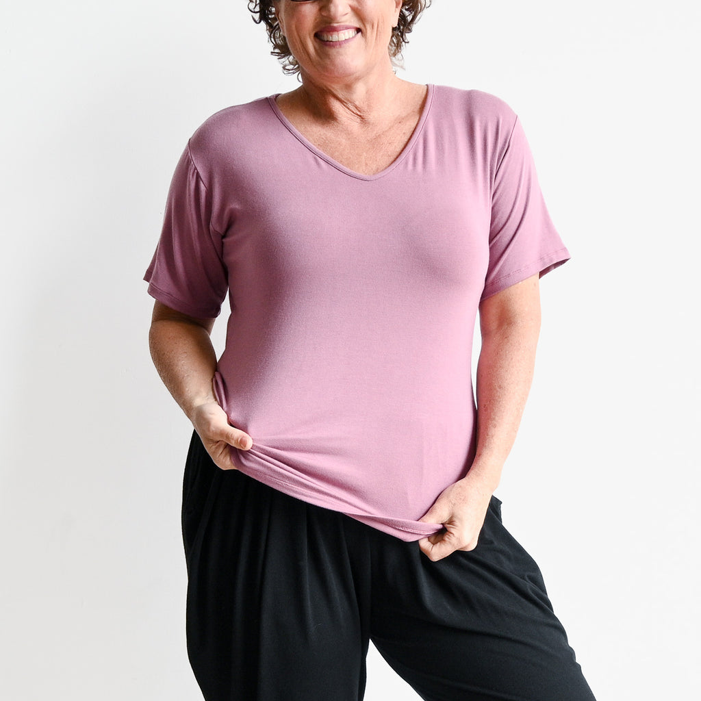 I'll Be There T-shirt by KOBOMO Bamboo - Short Sleeve - HeatherPinkXXLarge18-20 KOBOMO