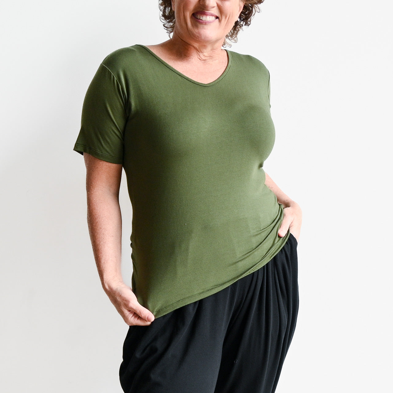 I'll Be There T-shirt by KOBOMO Bamboo - Short Sleeve - KhakiGreenXXLarge18-20 KOBOMO