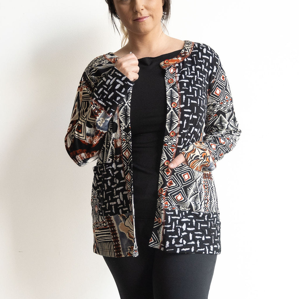 Jersey Cardigan by Orientique Australia - Makeba - 62729