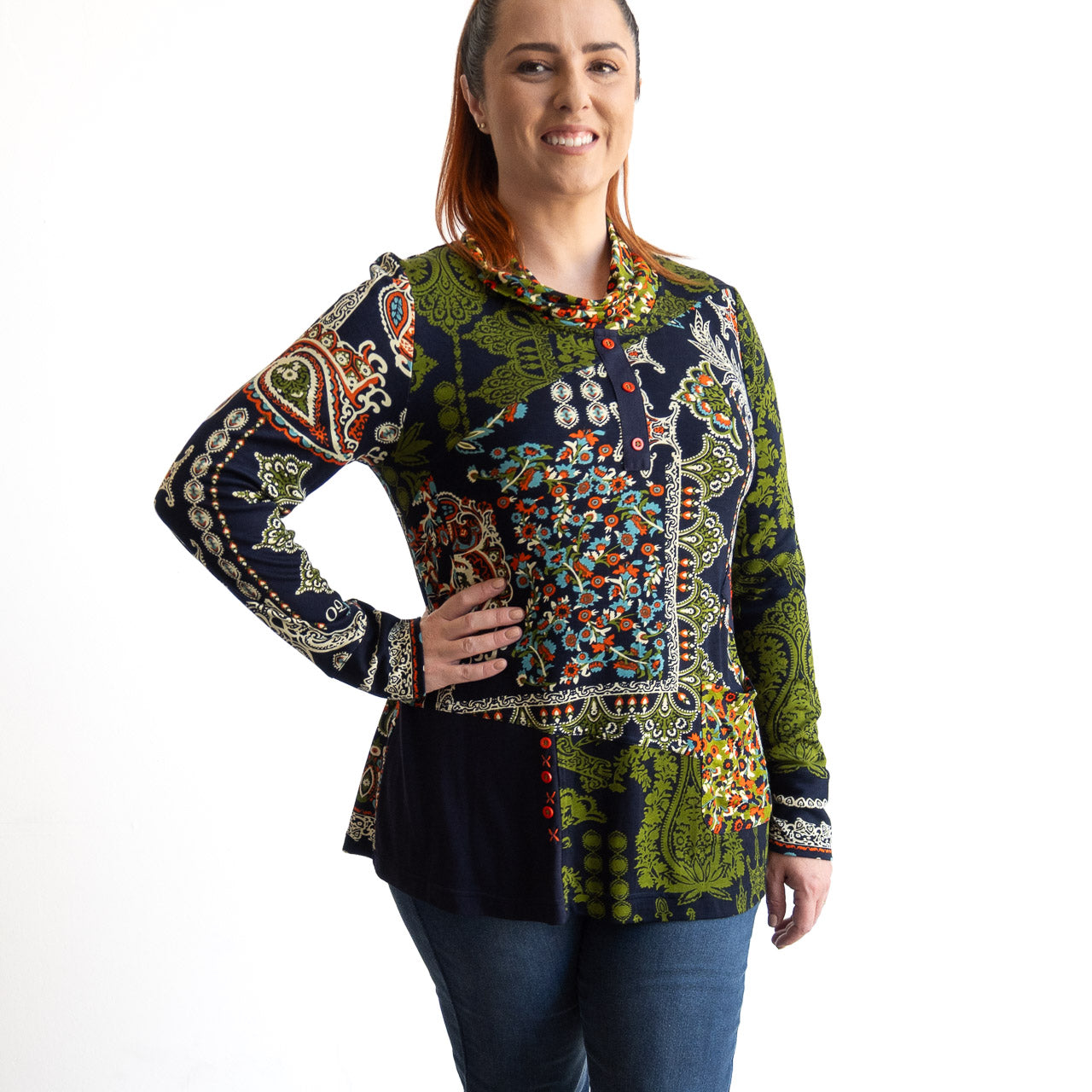 Jersey Cowl Tunic by Orientique Australia - Kumbalgharh - 32473