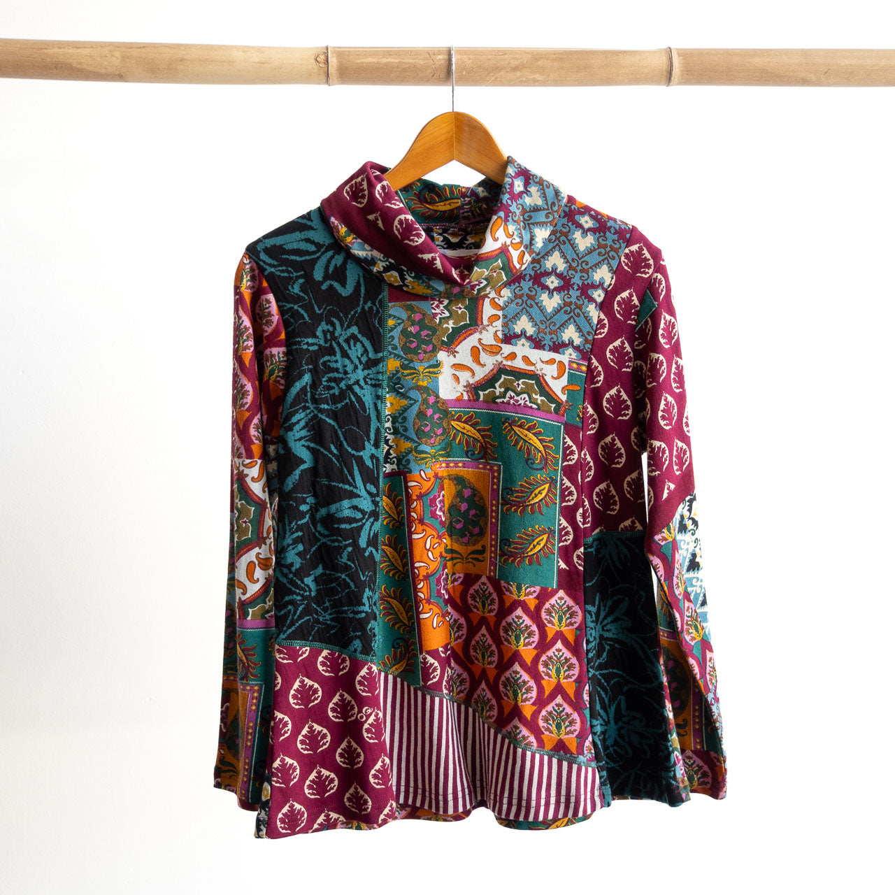 Jersey Knit Cowl Top by Orientique - Prato - 62777