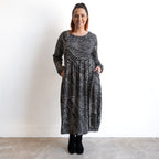 Jersey Knit Pleat Midi Dress by Orientique - Benin - 61777