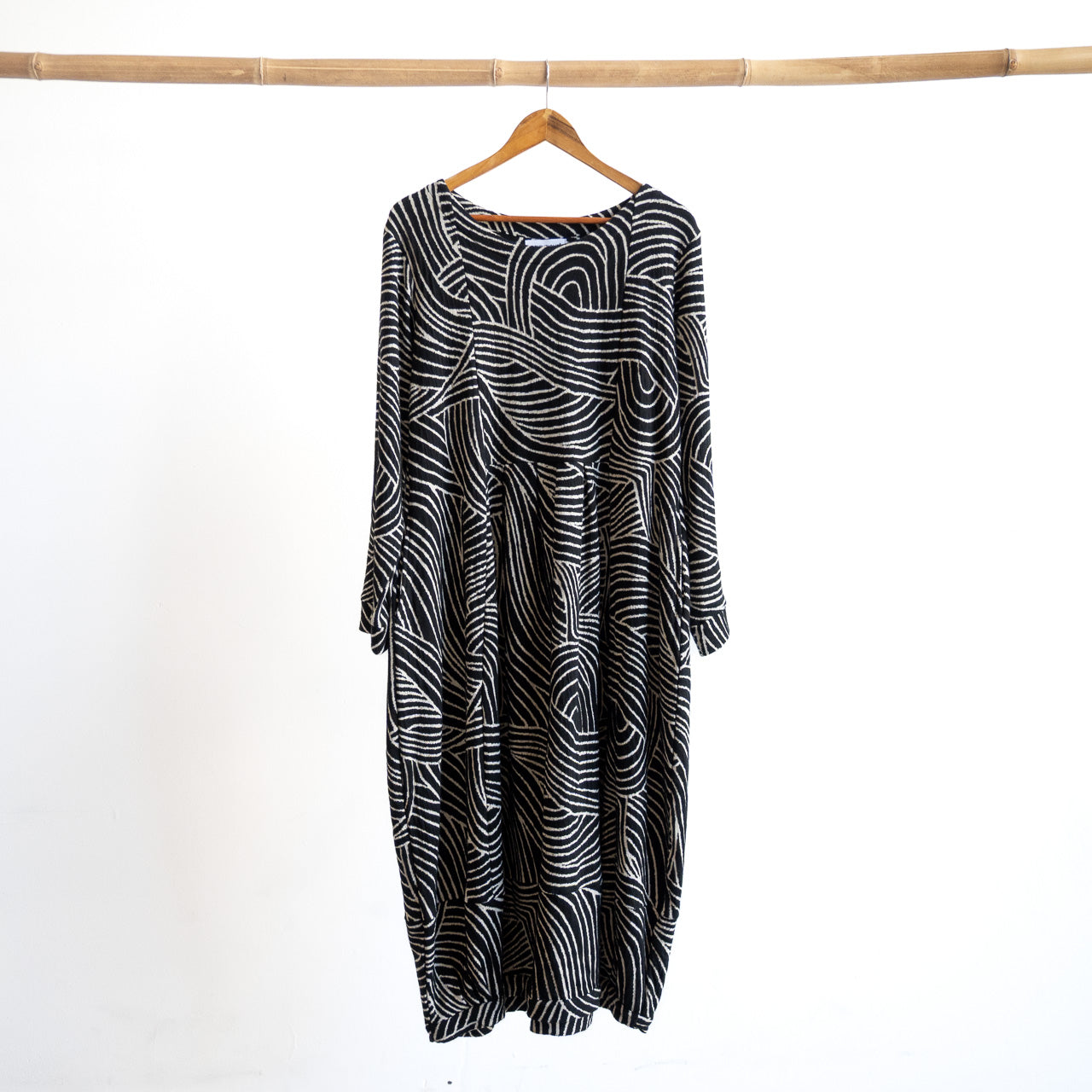 Jersey Knit Pleat Midi Dress by Orientique - Benin - 61777