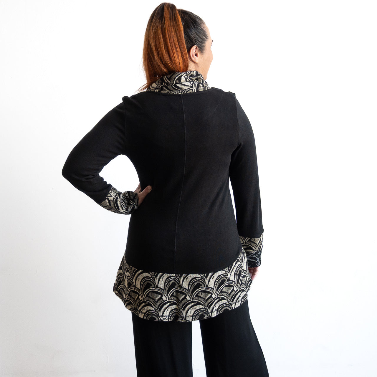 Jersey Knit V-Neck Tunic by Orientique - Giza - 23110