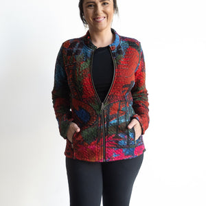 Jersey Matelasse Reversible Cardi-Coat by Orientique Australia - 23015