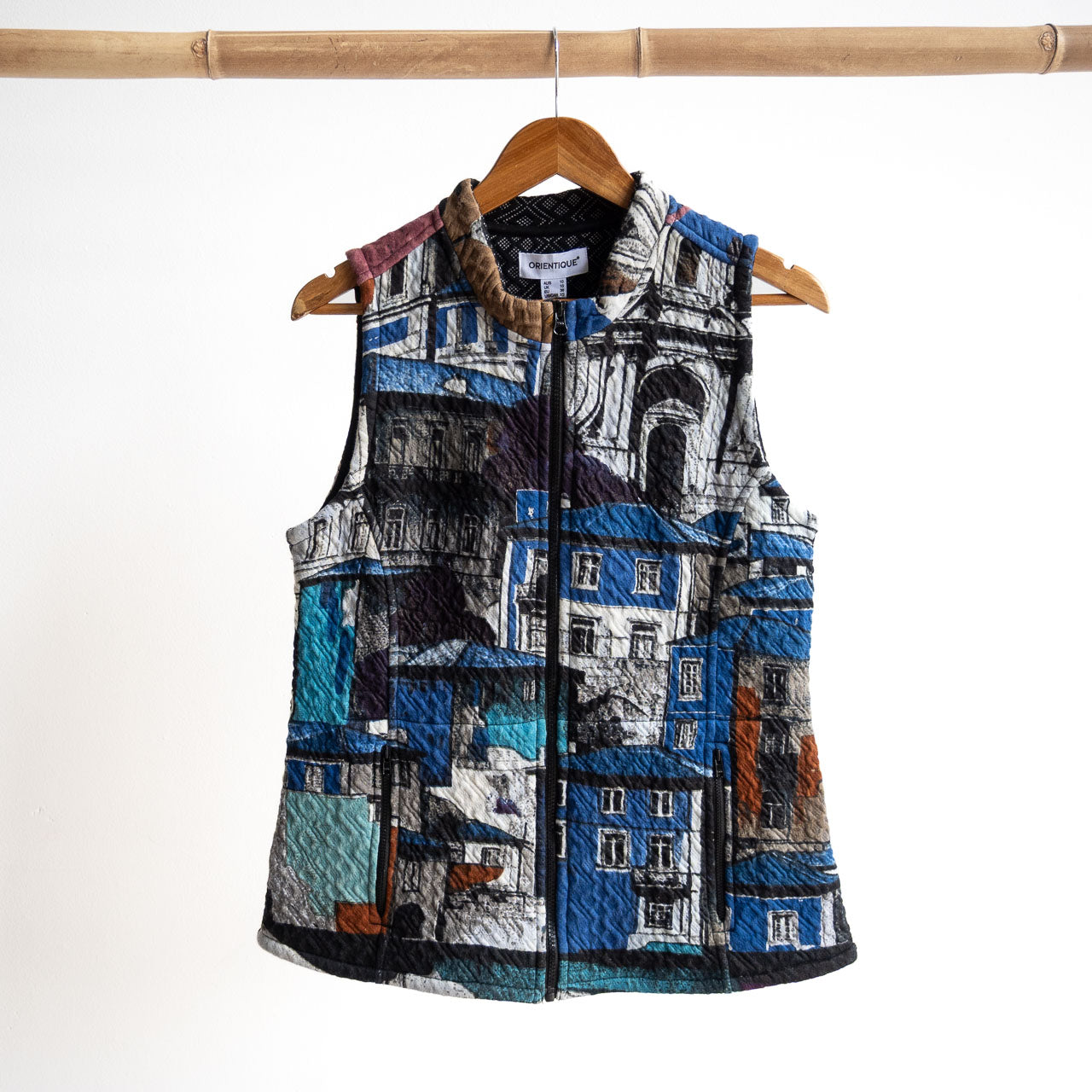 Jersey Matelasse Zip Vest by Orientique - Porto - 23146