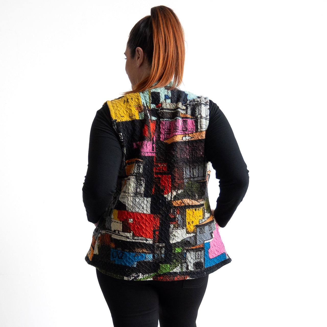 Jersey Matelasse Zip Vest by Orientique - Porto - 23146