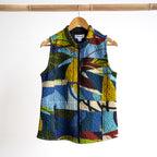 Jersey Matelasse Zip Vest by Orientique - Abstract - 23146