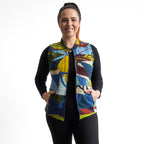 Jersey Matelasse Zip Vest by Orientique - Abstract - 23146