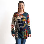 Jersey Panel Tunic by Orientique Australia - Zapotec - 32479