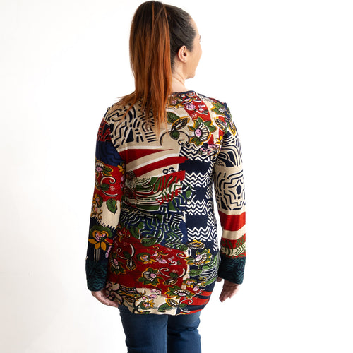 Jersey Panel Tunic by Orientique Australia - Zapotec - 32479