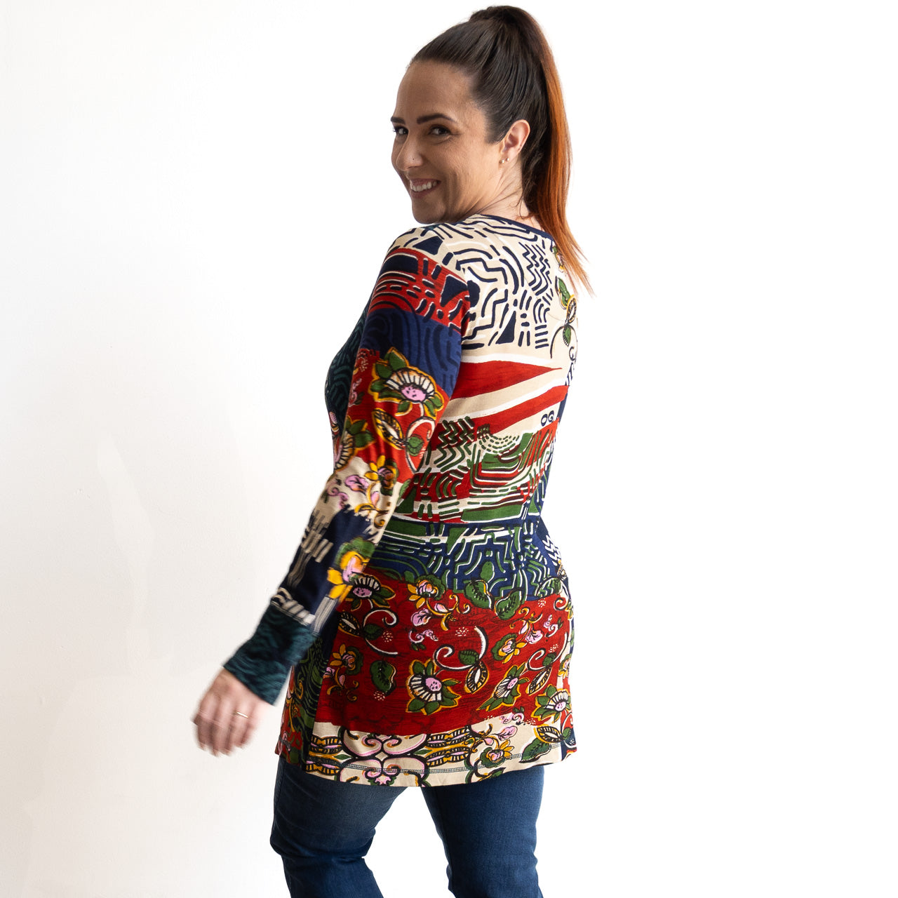 Jersey Panel Tunic by Orientique Australia - Zapotec - 32479