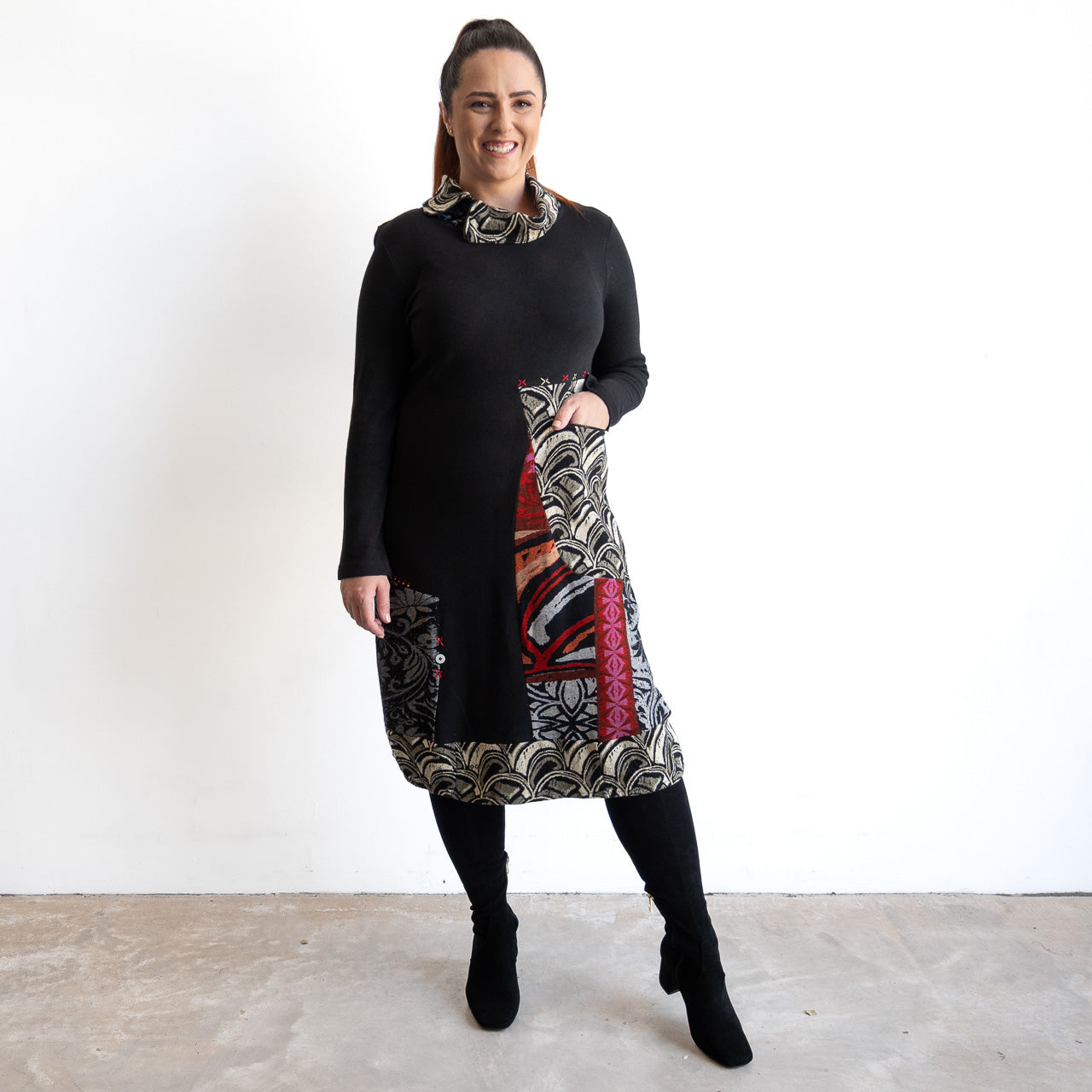 Jersey Sweater Dress by Orientique - Giza - 21459