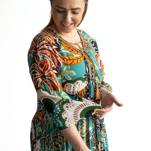 Journey Tunic Smock Dress by Orientique Australia - Guaratiba - 61749