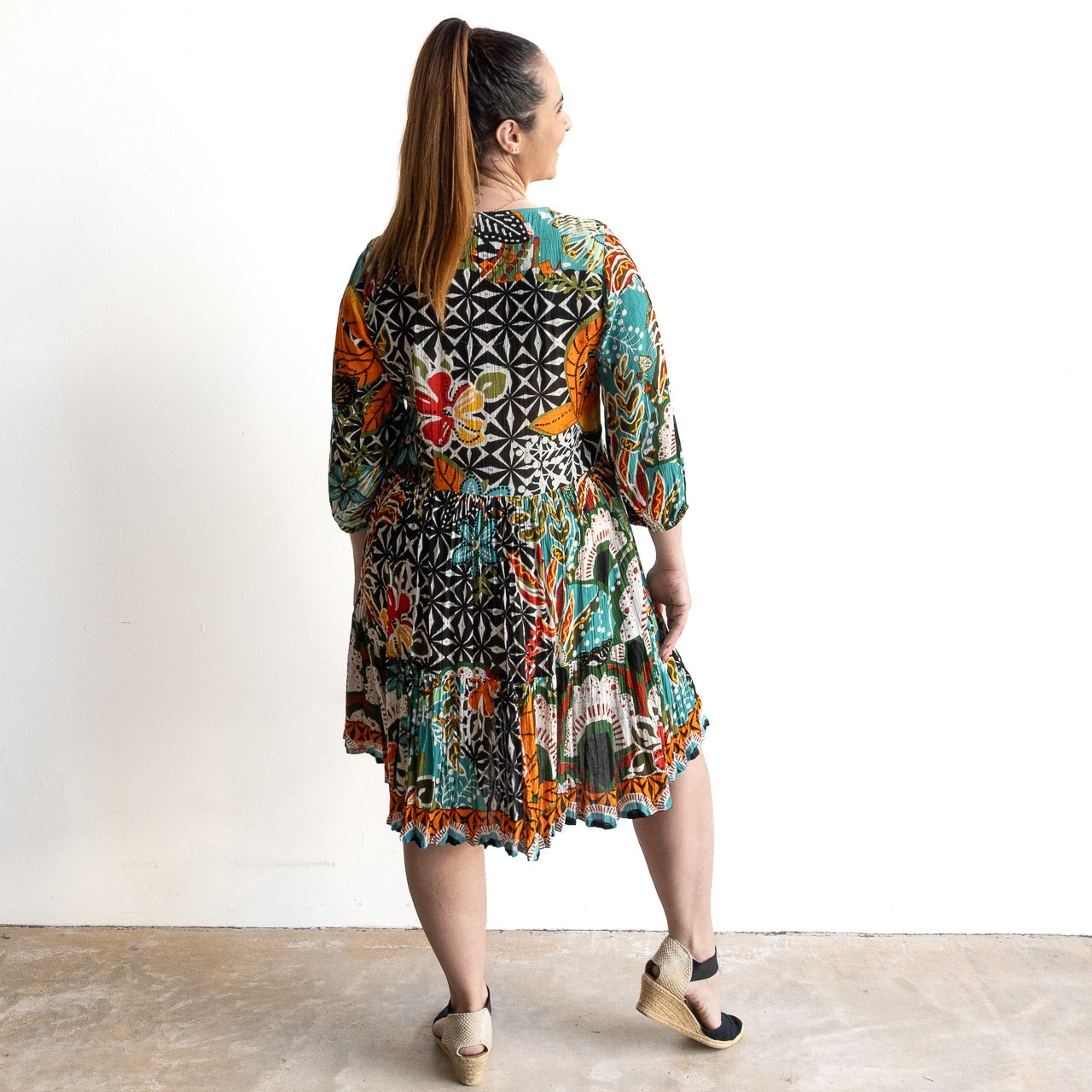 Journey Tunic Smock Dress by Orientique Australia - Guaratiba - 61749