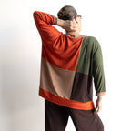 Just Wow Boat Neck Top in Bamboo by KOBOMO - Colour Block