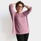 Just Wow Boat Neck Top in Bamboo by KOBOMO -  KOBOMO