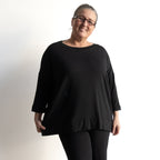 Just Wow Boat Neck Top in Bamboo by KOBOMO