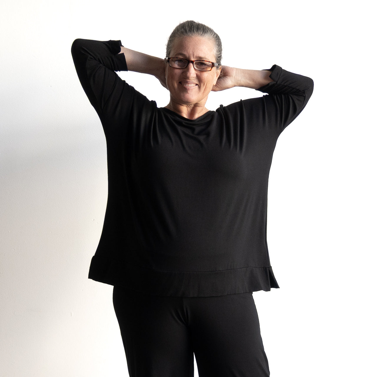 Just Wow Boat Neck Top in Bamboo by KOBOMO