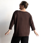 Just Wow Boat Neck Top in Bamboo by KOBOMO