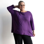 Just Wow Boat Neck Top in Bamboo by KOBOMO