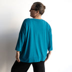 Just Wow Boat Neck Top in Bamboo by KOBOMO