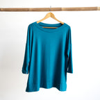 Just Wow Boat Neck Top in Bamboo by KOBOMO