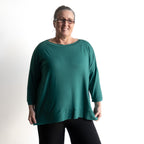 Just Wow Boat Neck Top in Bamboo by KOBOMO