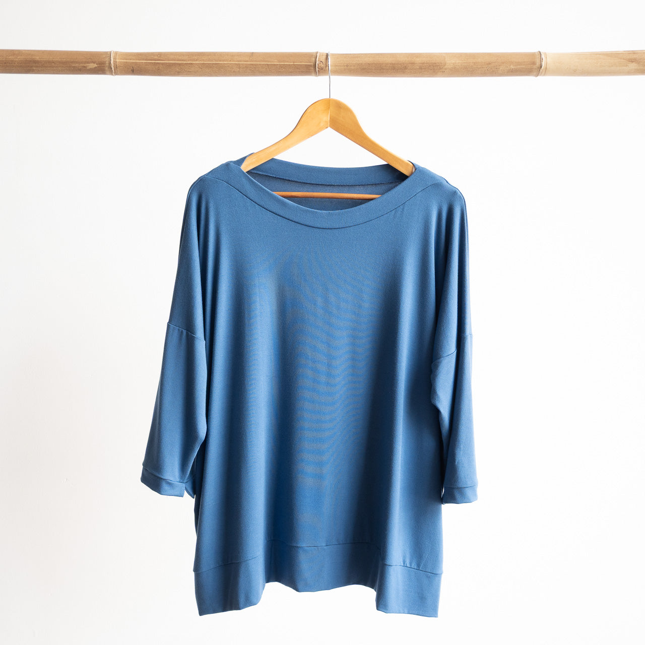 Just Wow Boat Neck Top in Bamboo by KOBOMO
