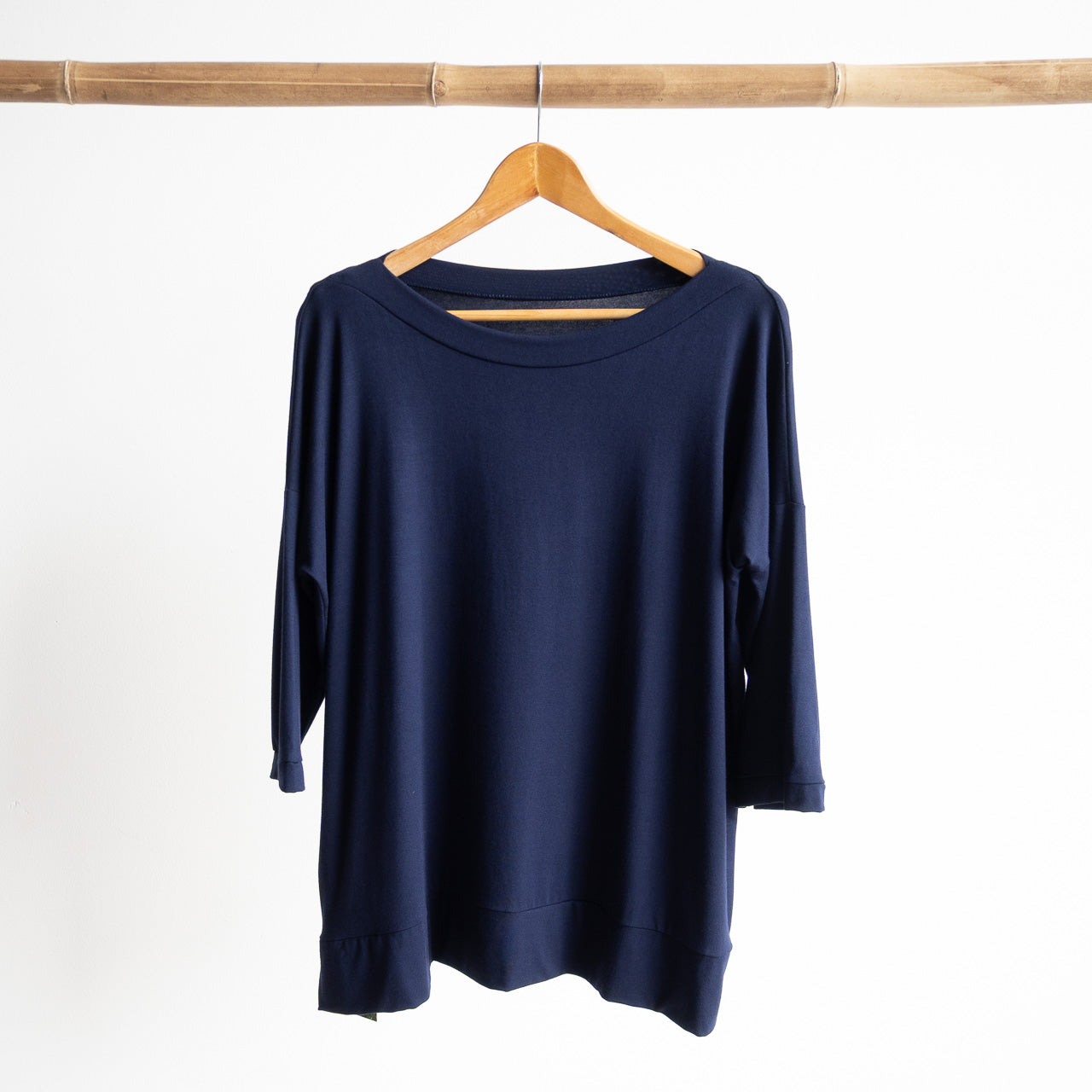 Just Wow Boat Neck Top in Bamboo by KOBOMO