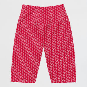 KOBOMO Fleur De Lis Bike Shorts - Crimson Red