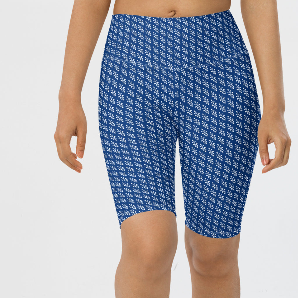 KOBOMO Fleur De Lis Bike Shorts - True Blue