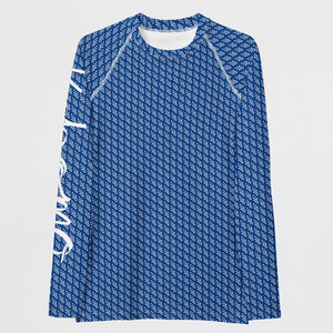 KOBOMO Fleur De Lis Rash Shirt UPF 50+ True Blue