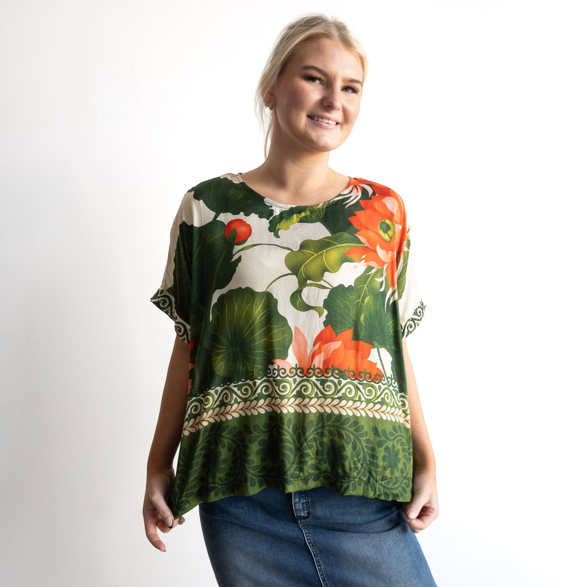 Kaftan Beaded Top - Camila - 32540