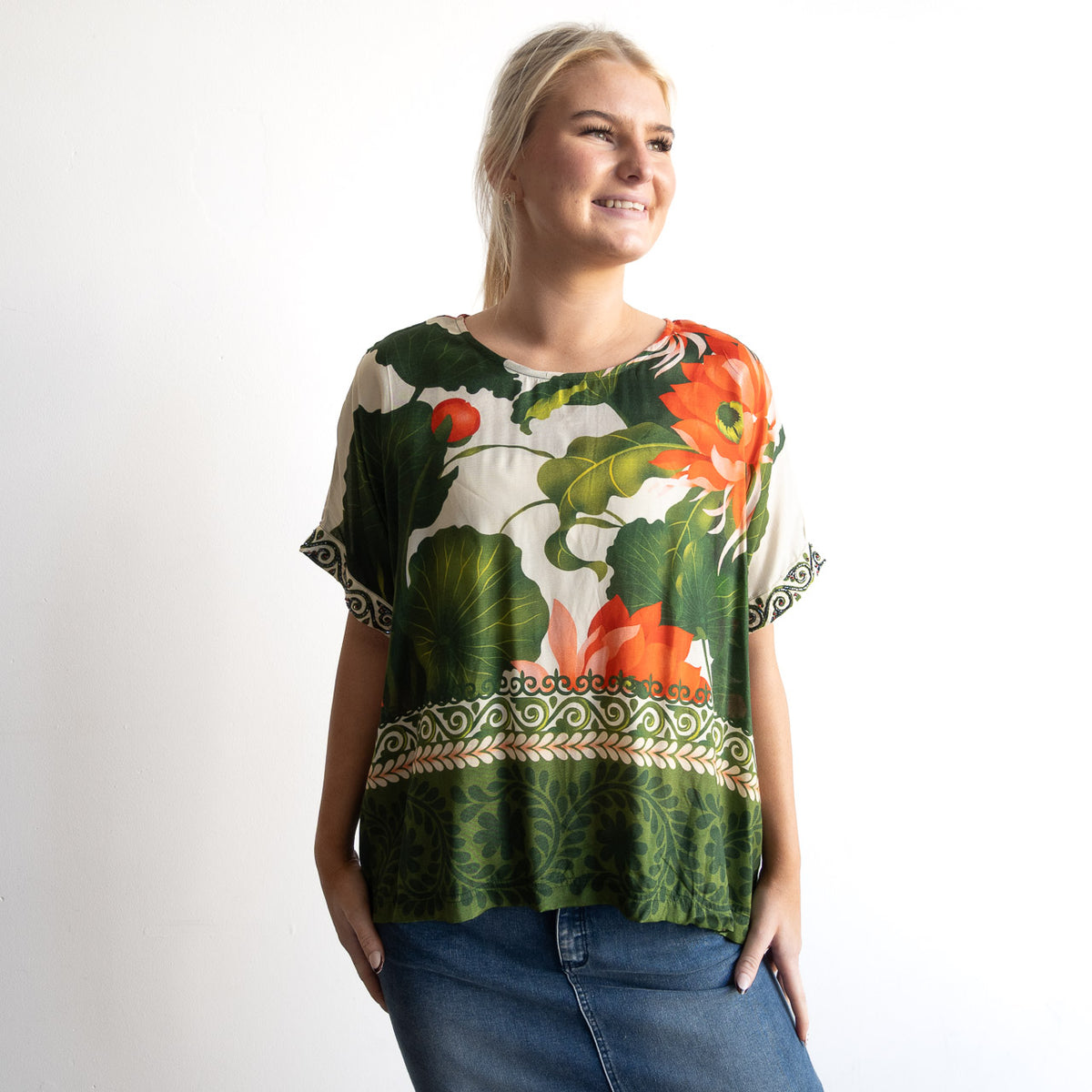 Kaftan Beaded Top - Camila - 32540