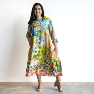 Kaftan Shirt Dress by Orientique Australia - Amalfi - 30182