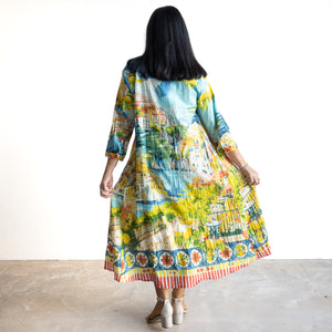 Kaftan Shirt Dress by Orientique Australia - Amalfi - 30182