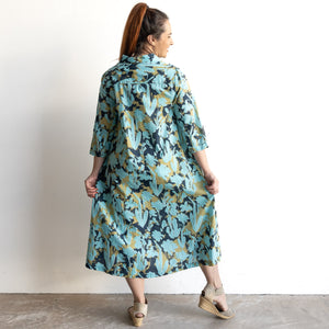 Resort Shirt Dress by Orientique Australia - Ikebana - 20135